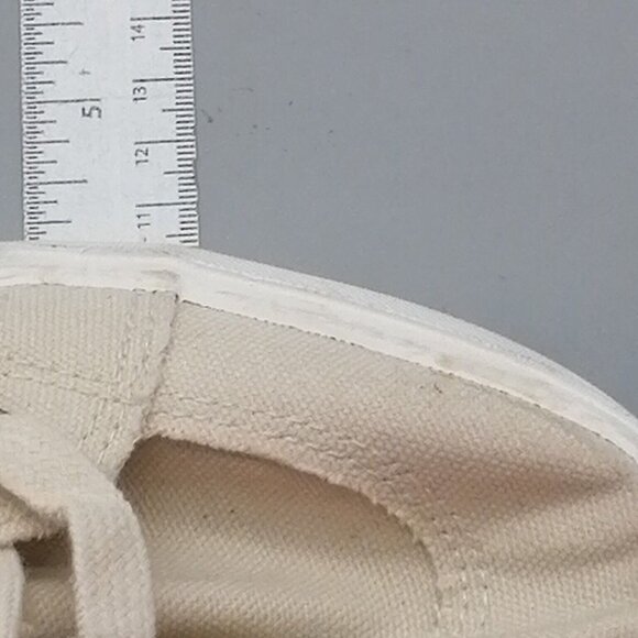 Maurices Womens Sneakers Sadie Beige Canvas Lace Up Walking Shoe Platform 8.5 - Picture 7 of 12